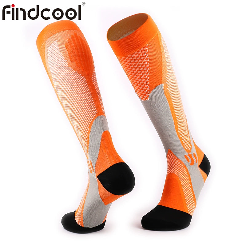 Findcool Night Running Jump Rope Knee High Cross-Country Athletic Socks