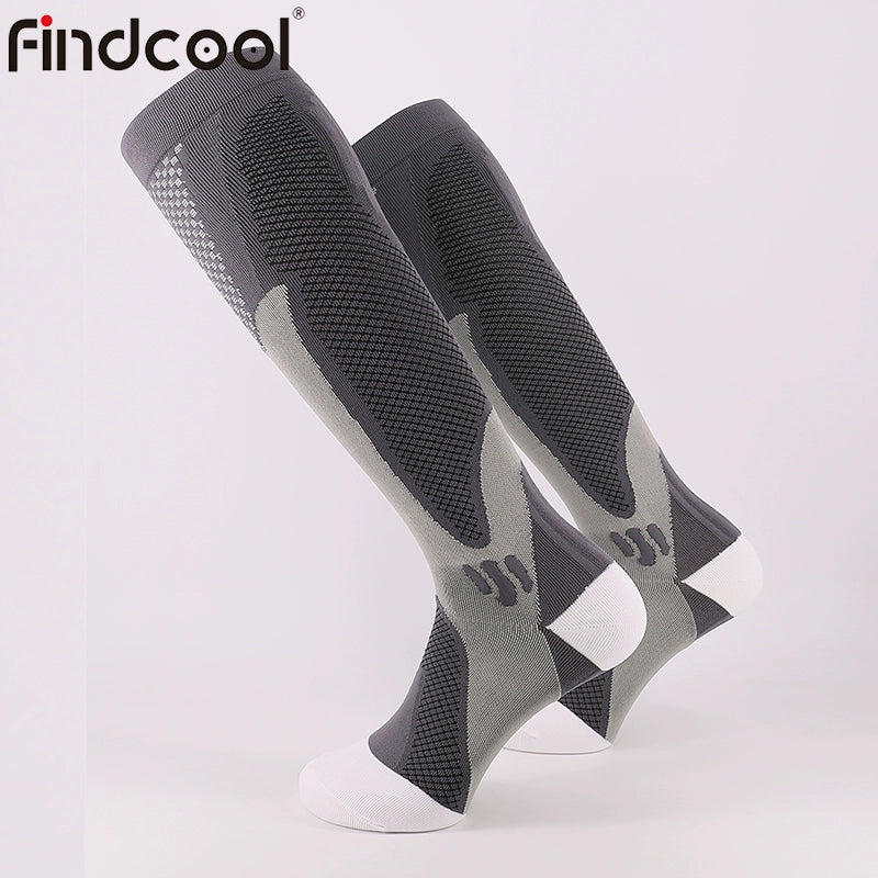 Findcool Night Running Jump Rope Knee High Cross-Country Athletic Socks