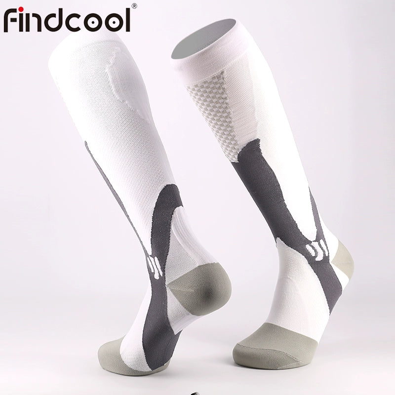 Findcool Night Running Jump Rope Knee High Cross-Country Athletic Socks