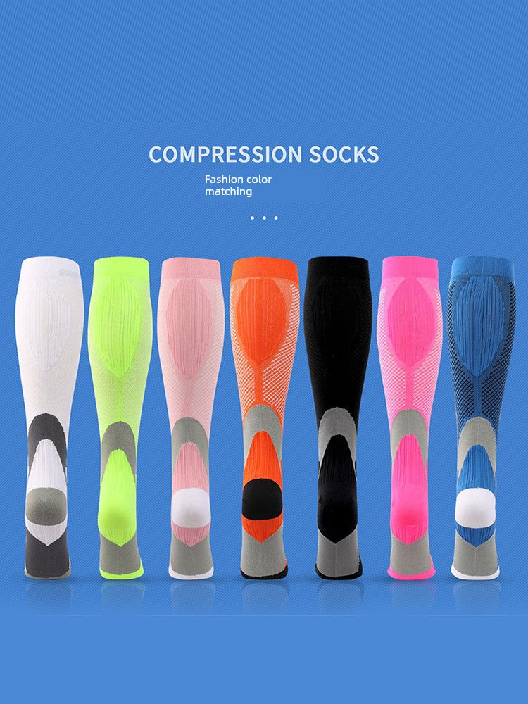 Calf Female Marathon Fitness Skipping Rope Long Tube Compression Socks